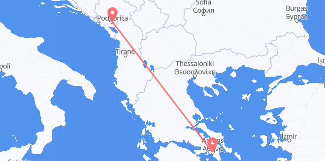 Montenegro to Greece