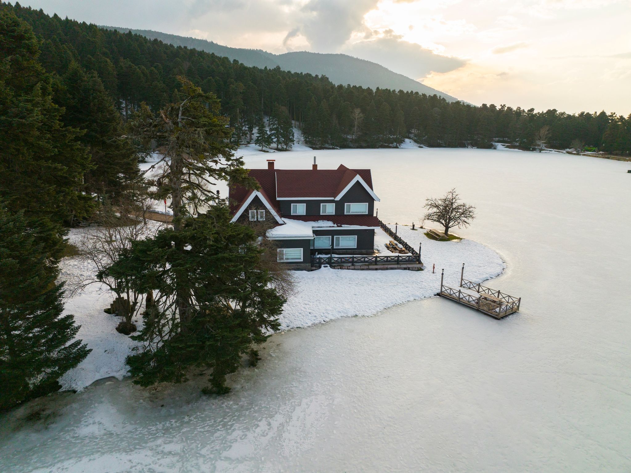photo of winter Season in the Lake Abant, Bolu, Turkey.