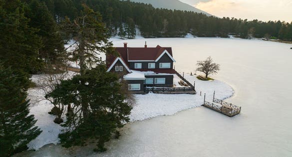 photo of winter Season in the Lake Abant, Bolu, Turkey.