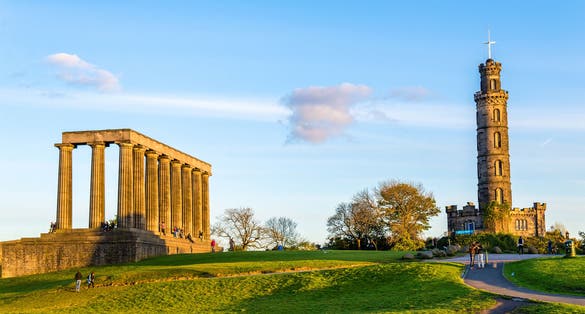 Photo of National  Monuments on Calton Hill in Edinburgh - Scotland .