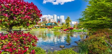 Aerial view from Moda Yogurtcu Park neighborhoods of Kadikoy, a large, populous, and cosmopolitan district in the Asian side of Istanbul, Turkey.