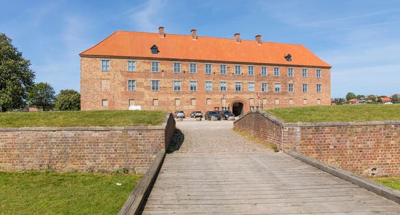 12th century castle at Sønderborg, Als, Denmark. View from the city.