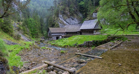 Photo of Oblazy water mills near Kvacany, Kvacianska valley, Slovakia.