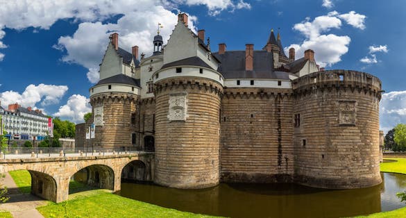Photo of castle of the Dukes of Brittany (Chateau des Ducs de Bretagne) in Nantes, France.