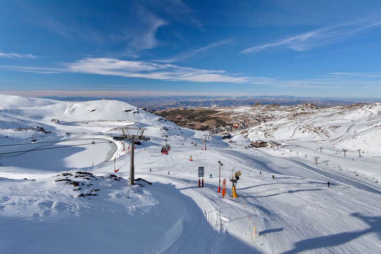 Mountain skiing - Pradollano, Sierra Nevada, Spain