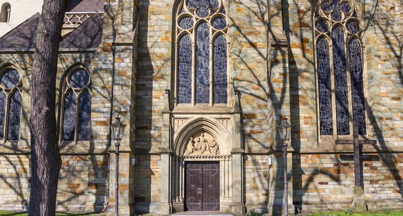 Facade of the Nicolai church in Lippstadt, Germany