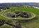 Photo of aerial view of the ruins of Sandal Castle in Wakefield, UK.