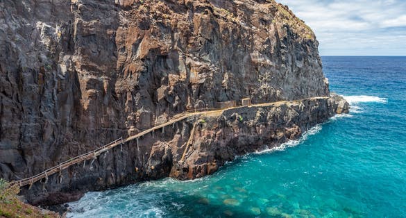 Costal hiking path from Santana to Sao Jorge, Madeira