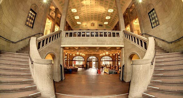 Entrance area of ​​the Museum of Hamburg History. 
