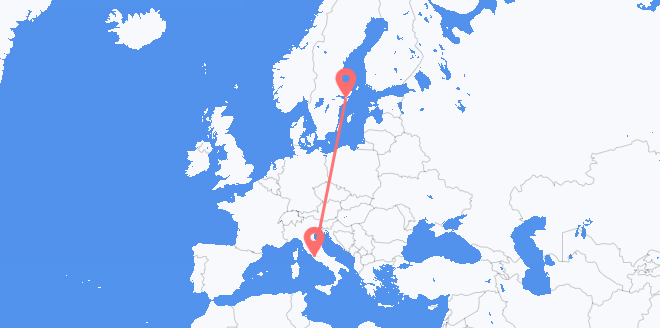 Italy to Sweden