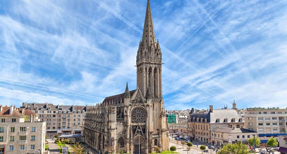 Photo of church of Saint-Pierre in Caen, France.