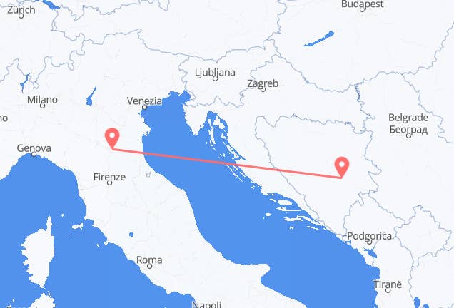 Sarajevo to Bologna