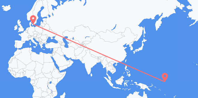 frá Naúrú til Danmerkur