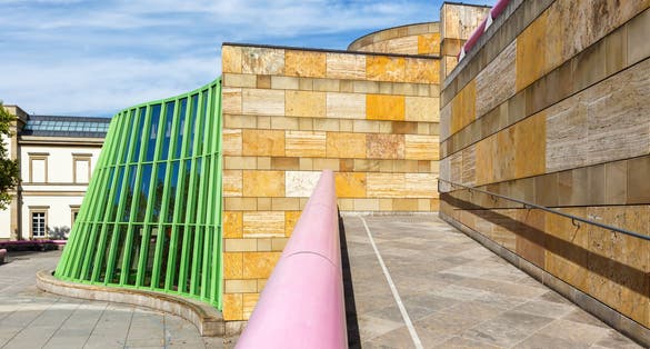 Stuttgart Neue Staatsgalerie new state gallery modern architecture town in Germany.