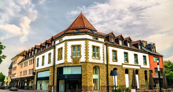 Historic buildings in the old town of Singen - Baden-Wurttemberg, Germany