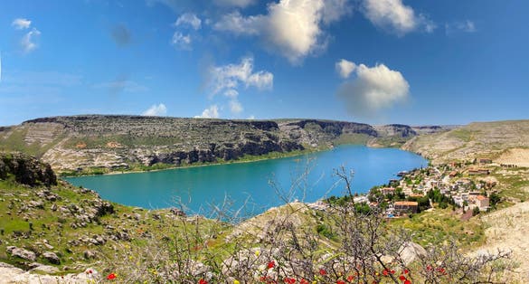 photo of view of Abandoned old town view in Halfeti Town of Sanliurfa Province, Şanlıurfa, Turkey.