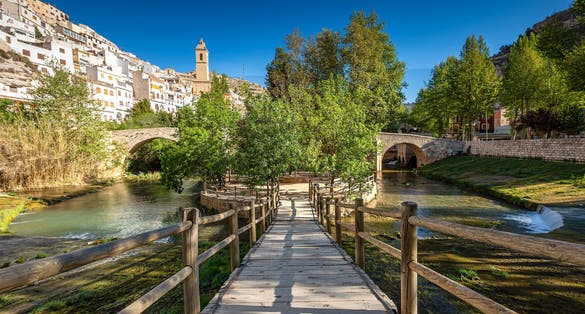 Photo of Hillside Town Alcala del Jucar, Castilla la Mancha Region of Spain