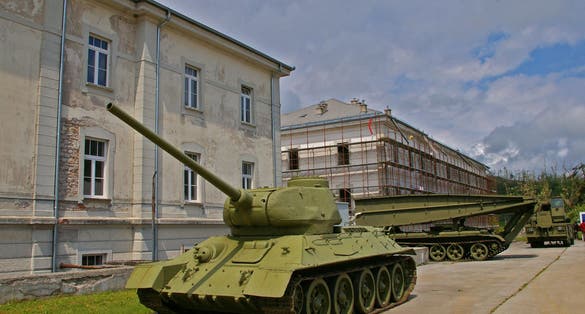  tank t-34 in The Park of Military History in Pivka, Slovenia.