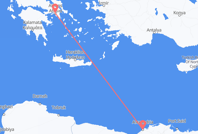 Alexandria to Athens