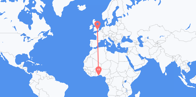 Togo to the United Kingdom