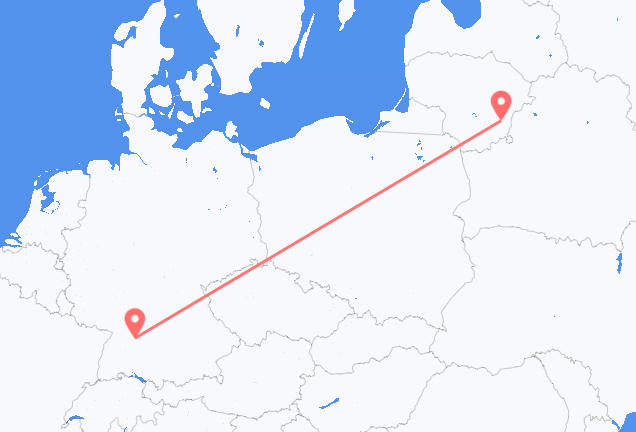 Vilnius nach Stuttgart