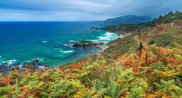 Photo of seascape from Peña Furada Viewpoint at Ortigueira La Coruña Galicia Spain Europe.