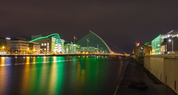 photo of view of St Patrick's Bridge in Cork City, Ireland.