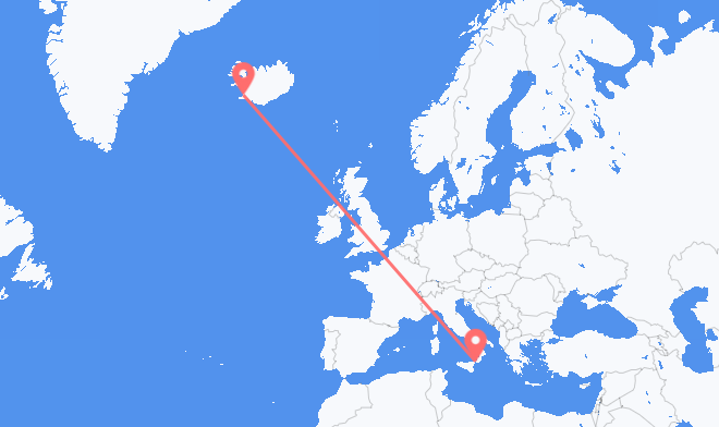 Reykjavik to Reggio Calabria