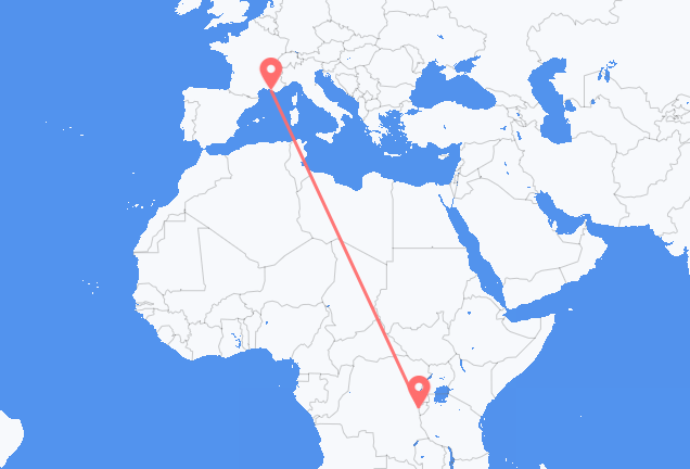 Bujumbura nach Marseille