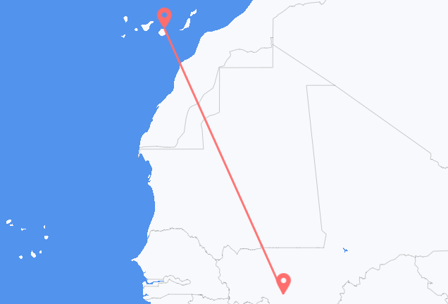 Bamako à Las Palmas de Grande Canarie