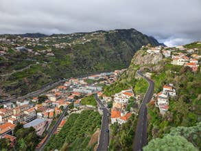Ribeira Brava, Madeira, Portugal, seen from Miradouro de São Sebastião (viewpoint)