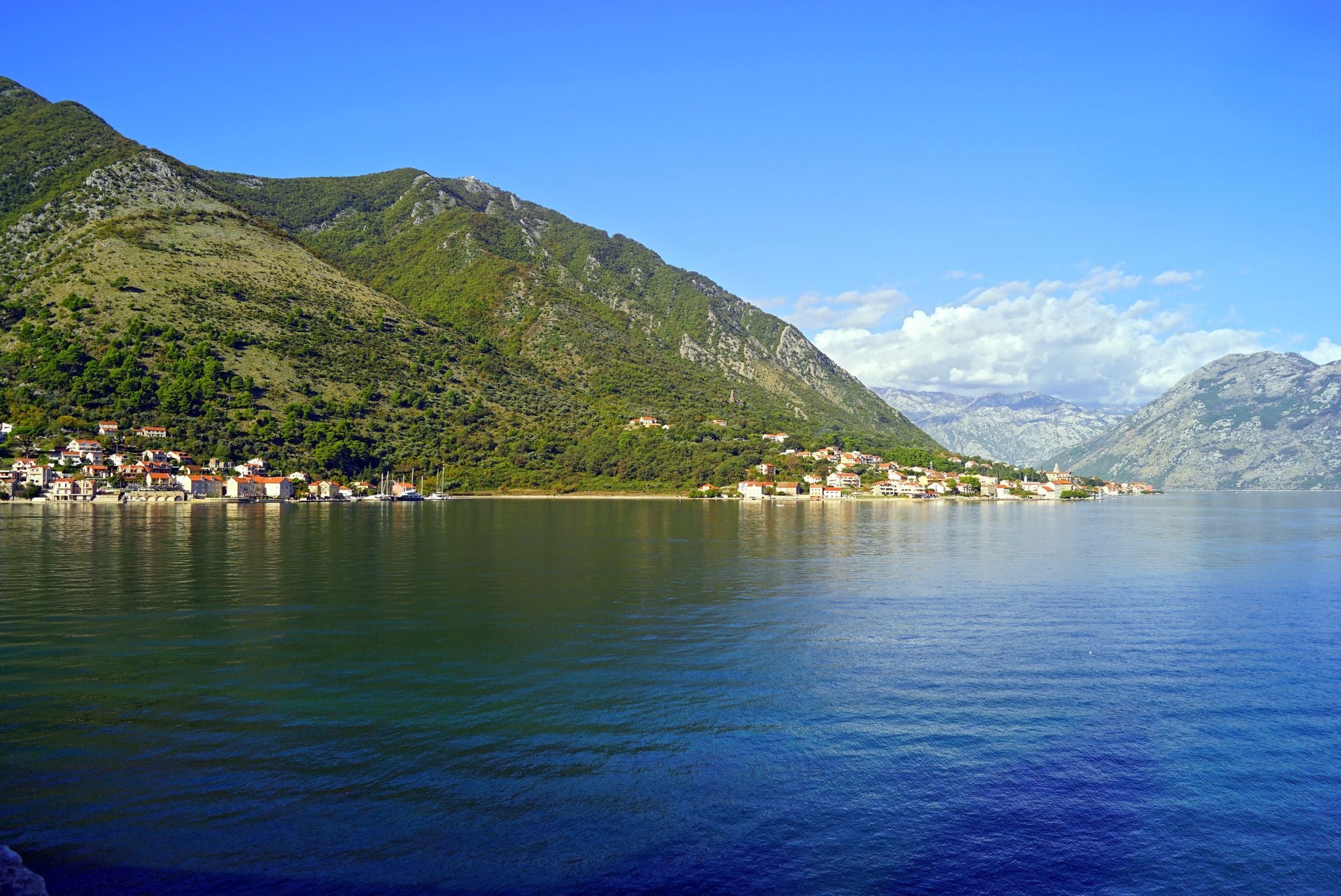 Photo of View of the Bay of Kotor from the viewpoint of the Church of St. Matthew in Dobrota (Kotor municipality, Montenegro)