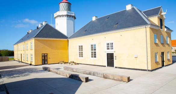 Photo of Hanstholm lighthouse in Denmark.