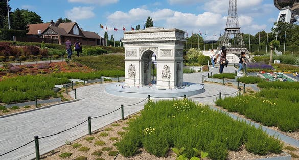 BRUSSELS, BELGIUM -  MIniatures at Mini-Europe which is has reproductions of monuments in the European Union on show