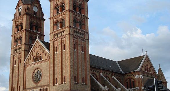 photo of view of Cathedral in Nyiregyhaza, Hungary.