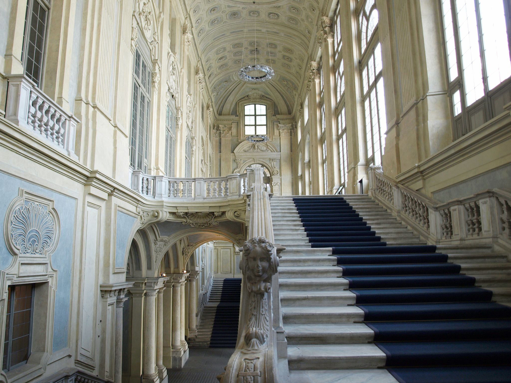 photo of Baroque interior of Palazzo Madama, Piazza Castello, Turin (Torino).