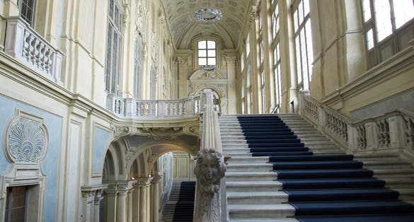 photo of Baroque interior of Palazzo Madama, Piazza Castello, Turin (Torino).