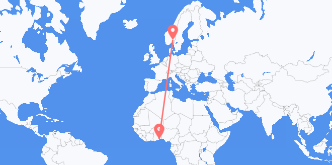 le Togo pour la Norvège