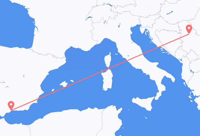 Málaga to Belgrade