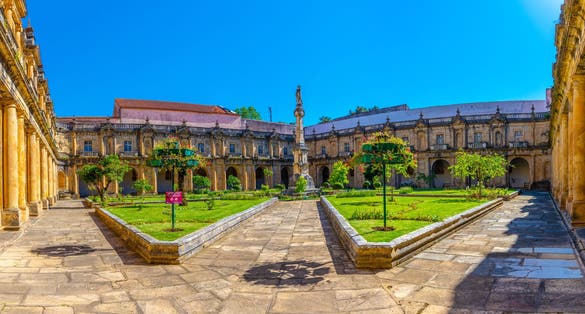 Cloister of monastery of Santa Clara a Nova at Coimbra, Portugal
