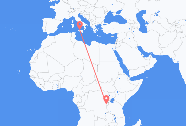Bujumbura to Palermo