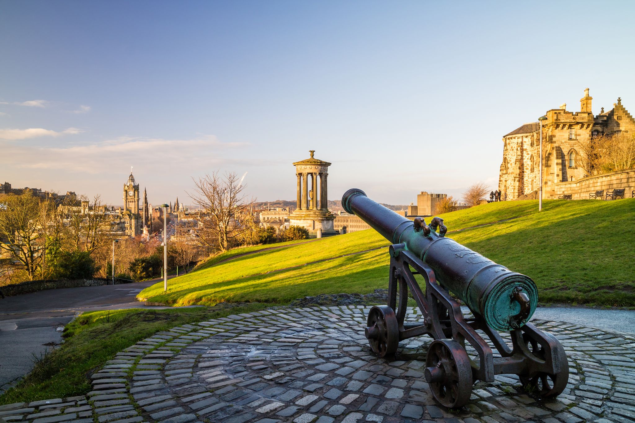 Photo of View of monuments on Calton Hill in Edinburgh - Scotland.
