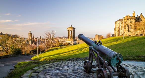 Photo of View of monuments on Calton Hill in Edinburgh - Scotland.