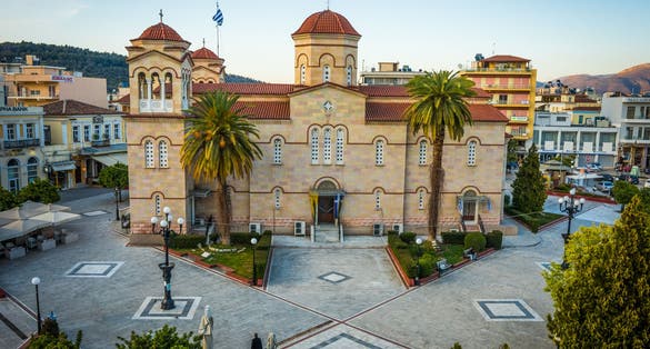 Photo of Central square in Argos, Greece.