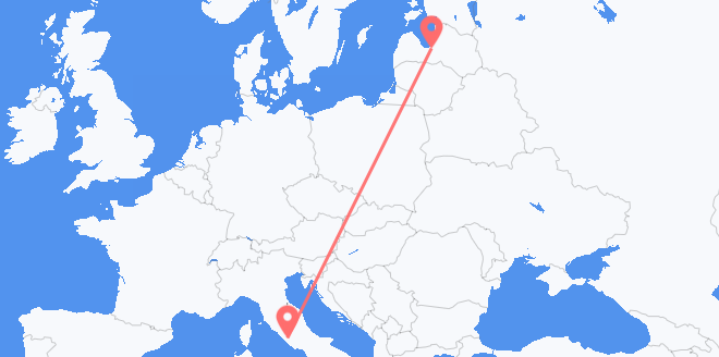 Latvia to Italy