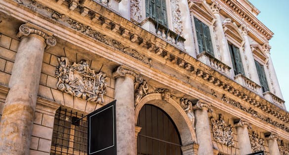 photo of palazzo barbaran da porto in vicenza, italy .