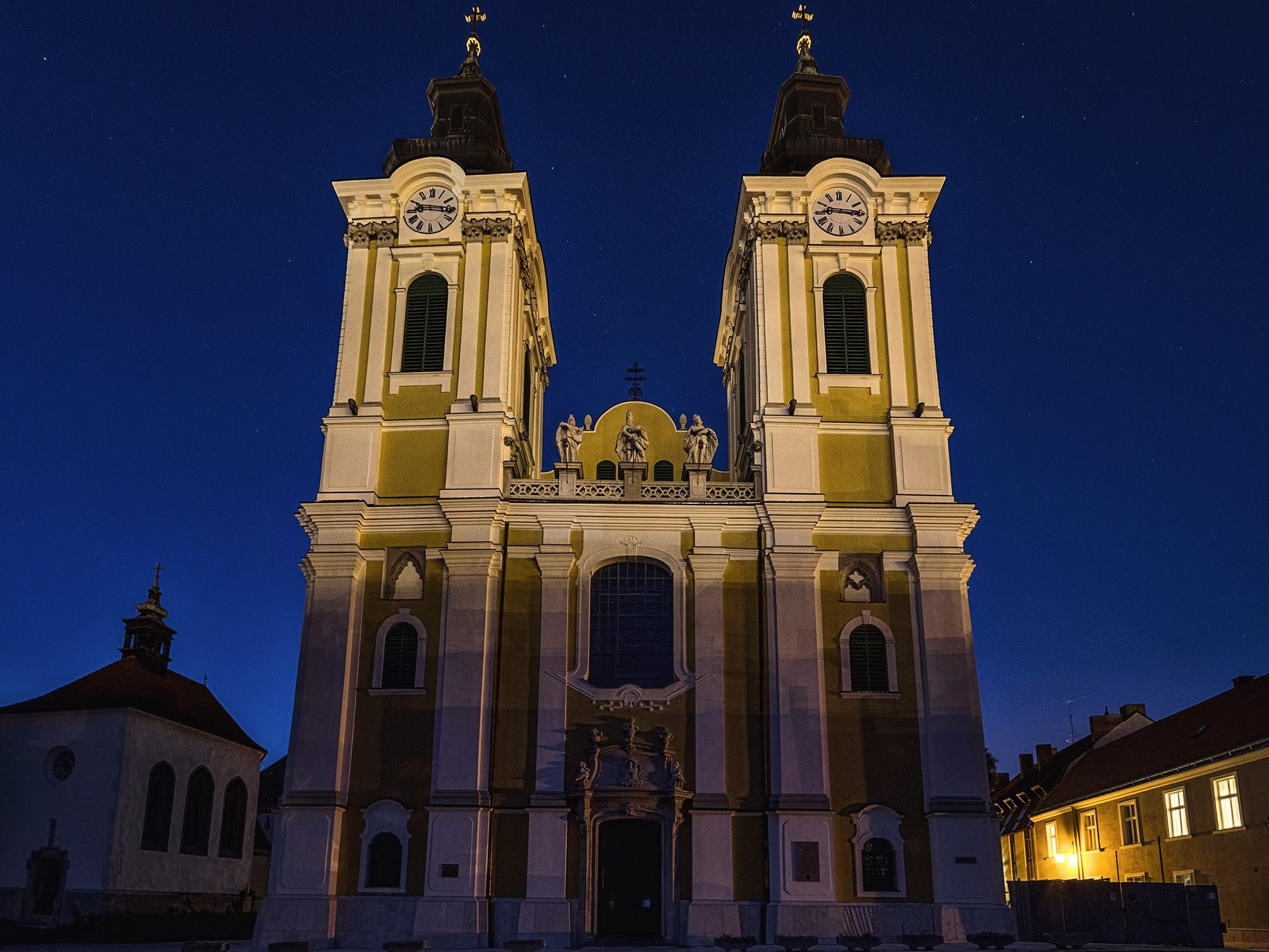 photo of view of Székesfehérvár Basilica, Székesfehérvár, Hungary.