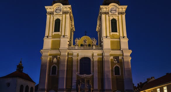photo of view of Székesfehérvár Basilica, Székesfehérvár, Hungary.