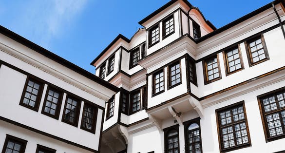 Photo of Old City House in old town of Ohrid in Macedonia.