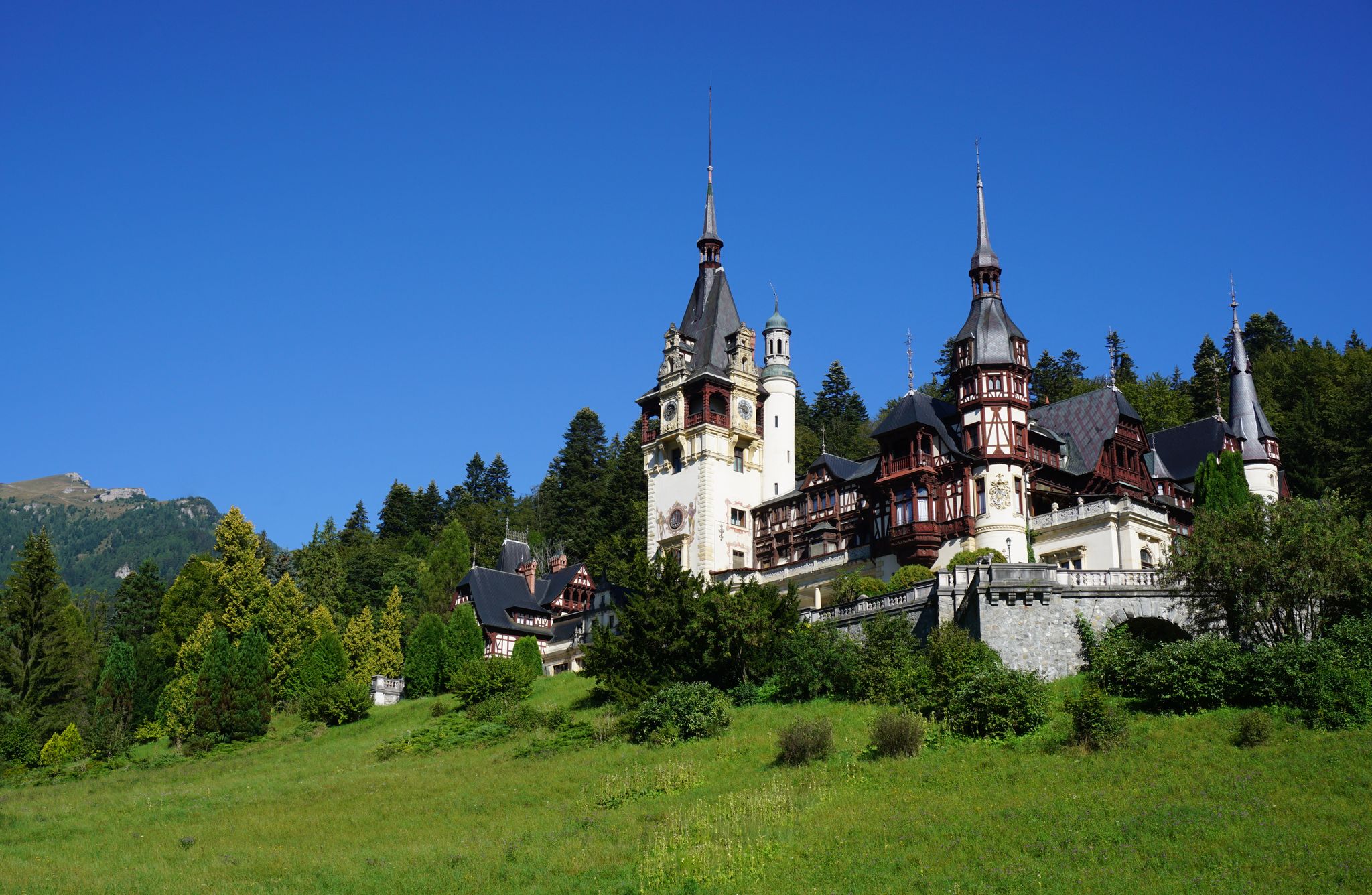 Photo of Peles Castle in Sinaia, Romania.
